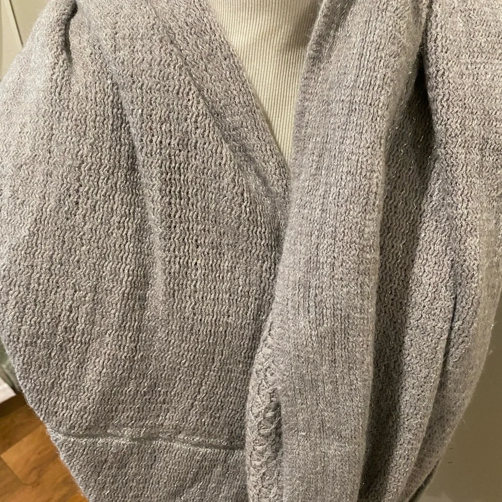Calvin Klein Gray Knit Infinity Scarf